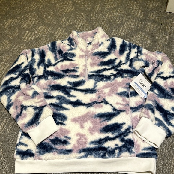 Athleta Girl So Snug Sherpa Printed Half Zip - Picture 1 of 3